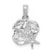 14k White Gold Solid Polished Mini Shell Cluster Pendant - (A89-658) 14k White Gold Solid Polished Mini Shell Cluster Pendant - (A89-658)