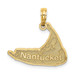 14K Yellow Gold Nantucket Map Charm Pendant - (A90-889) 14K Yellow Gold Nantucket Map Charm Pendant - (A90-889)
