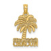 14K Yellow Gold Cancun Under Palm Tree Charm Pendant - (A91-476)
