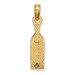14K Yellow Gold 2-D Wine Bottle Charm Pendant - (A92-128) 14K Yellow Gold 2-D Wine Bottle Charm Pendant - (A92-128)