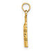 14K Yellow Gold 2-D Wine Bottle Charm Pendant - (A92-128) 14K Yellow Gold 2-D Wine Bottle Charm Pendant - (A92-128)