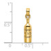 14K Yellow Gold 2-D Wine Bottle Charm Pendant - (A92-128) 14K Yellow Gold 2-D Wine Bottle Charm Pendant - (A92-128)
