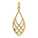 14K Yellow Gold Celtic Knot Teardrop Charm Pendant - (A92-204) 14K Yellow Gold Celtic Knot Teardrop Charm Pendant - (A92-204)
