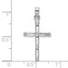 14K White Gold 3-D Polished Cross Charm Pendant - (A93-217) 14K White Gold 3-D Polished Cross Charm Pendant - (A93-217)
