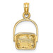 14K Yellow Gold Two-tone with 2-D Nantucket Basket Charm Pendant - (A93-810) 14K Yellow Gold Two-tone with 2-D Nantucket Basket Charm Pendant - (A93-810)