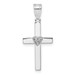 14K White Gold Diamond Accent Heart Cross Pendant - (A97-216)