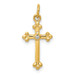 14K Yellow Gold Small Diamond Accent Budded Cross Pendant - (A97-247) 14K Yellow Gold Small Diamond Accent Budded Cross Pendant - (A97-247)