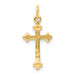 14K Yellow Gold Small Diamond Accent Budded Cross Pendant - (A97-247) 14K Yellow Gold Small Diamond Accent Budded Cross Pendant - (A97-247)