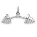 14K White Gold Barbell Charm Pendant - (A98-408) 14K White Gold Barbell Charm Pendant - (A98-408)