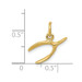 14K Yellow Gold Wishbone Charm Pendant - (A98-690)