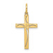 14K Yellow Gold Laser Designed Cross Charm 25mm length - (B11-228) 14K Yellow Gold Laser Designed Cross Charm 25mm length - (B11-228)