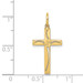 14K Yellow Gold Laser Designed Cross Charm 25mm length - (B11-228) 14K Yellow Gold Laser Designed Cross Charm 25mm length - (B11-228)