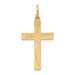 14K Yellow Gold Laser Designed Cross Charm 25mm length - (B11-228) 14K Yellow Gold Laser Designed Cross Charm 25mm length - (B11-228)