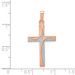 14K Rose Gold Rhodium Hollow Cross Pendant - (B11-316) 14K Rose Gold Rhodium Hollow Cross Pendant - (B11-316)