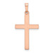 14K Rose Gold Rhodium Hollow Cross Pendant - (B11-316) 14K Rose Gold Rhodium Hollow Cross Pendant - (B11-316)