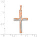 14K Rose Gold Rhodium Hollow Cross Pendant - (B11-316) 14K Rose Gold Rhodium Hollow Cross Pendant - (B11-316)