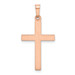 14K Rose Gold Rhodium Hollow Cross Pendant - (B11-316) 14K Rose Gold Rhodium Hollow Cross Pendant - (B11-316)