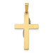 14K Two-tone Gold Hollow Cross Charm - (B11-479)