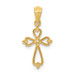 14K Yellow Gold Diamond Accented Cross Pendant - (B13-560)