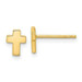 14k Yellow Gold Polished Cross Post Earrings - (B41-580) 14k Yellow Gold Polished Cross Post Earrings - (B41-580)