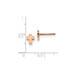 14k Rose Gold Polished Small Cross Post Earrings - (B41-621) 14k Rose Gold Polished Small Cross Post Earrings - (B41-621)