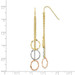 14K Tri-Color Gold Faceted Circle Earrings - (B41-941) 14K Tri-Color Gold Faceted Circle Earrings - (B41-941)