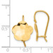 14K Yellow Gold Concave Hammered Flower Disc Earrings - (B44-449)