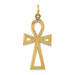14K Yellow Gold Ankh Cross Charm - (A82-923)