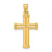 14K Yellow Gold Hollow Cross Pendant 35mm length - (A83-302) 14K Yellow Gold Hollow Cross Pendant 35mm length - (A83-302)