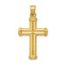14K Yellow Gold Hollow Cross Pendant 35mm length - (A83-302) 14K Yellow Gold Hollow Cross Pendant 35mm length - (A83-302)