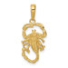 14K Yellow Gold Scorpion Charm - (A83-447) 14K Yellow Gold Scorpion Charm - (A83-447)