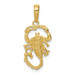 14K Yellow Gold Scorpion Charm - (A83-447) 14K Yellow Gold Scorpion Charm - (A83-447)