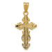 14K Two-tone Gold Small Narrow Cross with Crucifix Pendant - (A83-542) 14K Two-tone Gold Small Narrow Cross with Crucifix Pendant - (A83-542)
