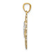 14K Yellow Gold Two-tone Angel Pendant - (A83-664) 14K Yellow Gold Two-tone Angel Pendant - (A83-664)