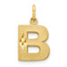 14K Yellow Gold Initial Letter B Charm Pendant - (A83-707)