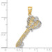 14K Yellow Gold Yellow Gold Rhodium Plated I Love You Key Pendant - (A83-716) 14K Yellow Gold Yellow Gold Rhodium Plated I Love You Key Pendant - (A83-716)