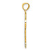 14K Yellow Gold Yellow Gold Rhodium Plated I Love You Key Pendant - (A83-716) 14K Yellow Gold Yellow Gold Rhodium Plated I Love You Key Pendant - (A83-716)