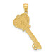 14K Yellow Gold Yellow Gold Rhodium Plated I Love You Key Pendant - (A83-716) 14K Yellow Gold Yellow Gold Rhodium Plated I Love You Key Pendant - (A83-716)