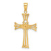14K Yellow Gold Claddagh Cross Pendant - (A83-852) 14K Yellow Gold Claddagh Cross Pendant - (A83-852)