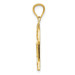 14K Yellow Gold Solid Satin Diamond-cut Small Reversible Heart Pendant - (A83-976) 14K Yellow Gold Solid Satin Diamond-cut Small Reversible Heart Pendant - (A83-976)