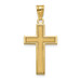 14K Yellow Gold Large Satin Cross Pendant - (A83-998) 14K Yellow Gold Large Satin Cross Pendant - (A83-998)