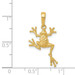 14K Yellow Gold Solid Polished Open-Backed Frog Pendant - (A84-339) 14K Yellow Gold Solid Polished Open-Backed Frog Pendant - (A84-339)