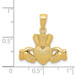 14K Yellow Gold Claddagh Pendant with Textured Crown - (A84-370) 14K Yellow Gold Claddagh Pendant with Textured Crown - (A84-370)