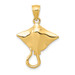14K Yellow Gold Stingray Pendant - (A84-456)