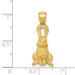14K Yellow Gold Diamond-cut Rabbit Pendant - (A84-745) 14K Yellow Gold Diamond-cut Rabbit Pendant - (A84-745)
