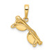 14K Yellow Gold 3-D Black Enameled Moveable Sunglasses Pendant - (A84-788) 14K Yellow Gold 3-D Black Enameled Moveable Sunglasses Pendant - (A84-788)