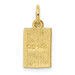 14K Yellow Gold Enameled Ace of Spades Card Charm - (A84-817)