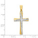 14K Yellow Gold Two-tone Diamond-cut Cross Pendant 37mm length - (A84-839) 14K Yellow Gold Two-tone Diamond-cut Cross Pendant 37mm length - (A84-839)