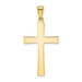 14K Yellow Gold Two-tone Diamond-cut Cross Pendant 37mm length - (A84-839) 14K Yellow Gold Two-tone Diamond-cut Cross Pendant 37mm length - (A84-839)