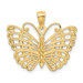 14K Yellow Gold and Rhodium Diamond-cut Butterfly Pendant - (A85-272) 14K Yellow Gold and Rhodium Diamond-cut Butterfly Pendant - (A85-272)